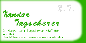 nandor tagscherer business card